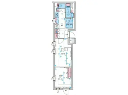 ジェノヴィア新大塚(1LDK/4階)の間取り写真