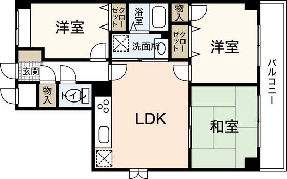 ファミリアルリオ吉島(3LDK/3階)の間取り写真