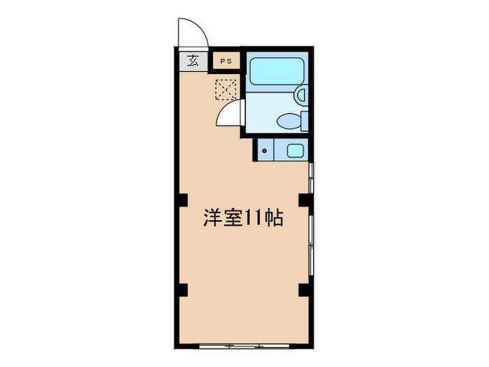 内藤ビル(ワンルーム/3階)の間取り写真