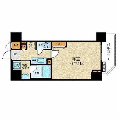 ZOOM九段下(1K/9階)の間取り写真