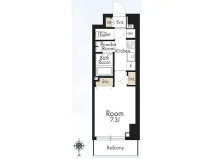 HYS FLAT 糀谷(1K/6階)の間取り写真