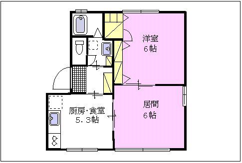 メゾン ド ルミエール(2K/1階)の間取り写真