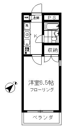 カルデサック(1K/3階)の間取り写真