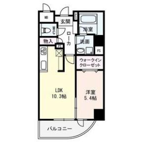 ジョイパーク鶴見(1LDK/4階)の間取り写真