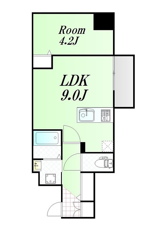 YOUS VII番館(1LDK/11階)の間取り写真
