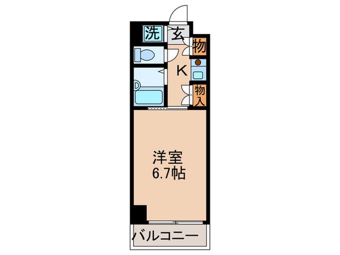 アミスタ小石川(1K/4階)の間取り写真