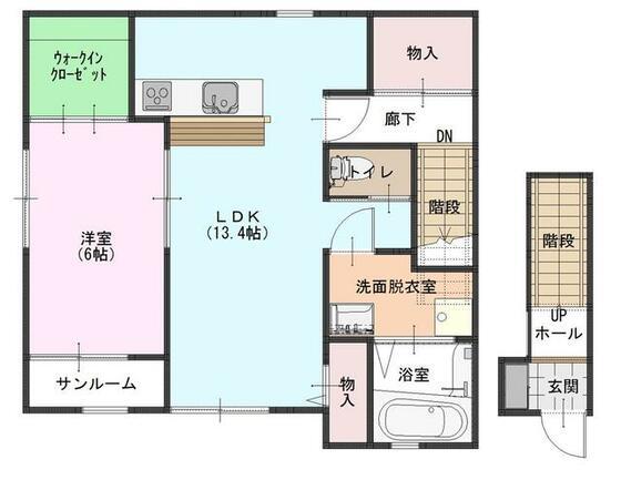 アンデス(1LDK/2階)の間取り写真