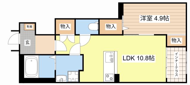 LITTLE BIRD(1LDK/1階)の間取り写真