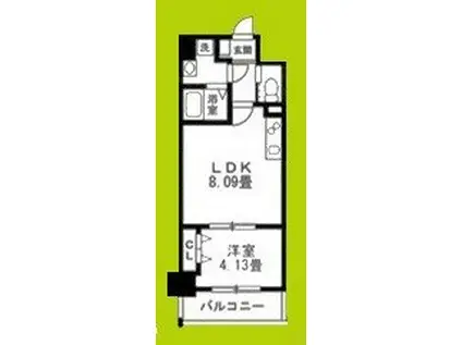 リアライズ堺宿院(1LDK/12階)の間取り写真