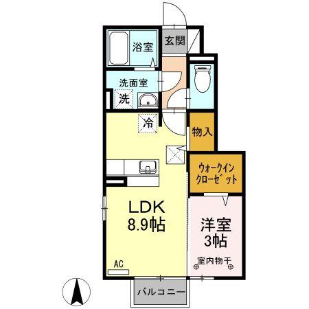KS NOBLE II(1LDK/1階)の間取り写真