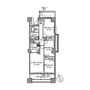 パークアクシス白壁(3LDK/2階)の間取り写真