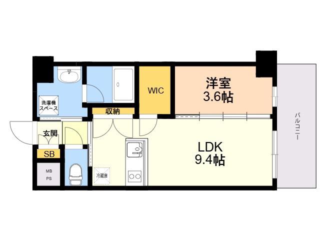 LUMINOUS ALFACIO(1LDK/6階)の間取り写真