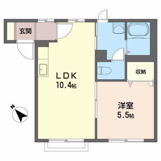 メゾン・ド・ソレイユ(1LDK/1階)の間取り写真