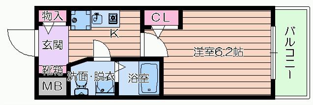 エスリード京橋III番館(1K/10階)の間取り写真