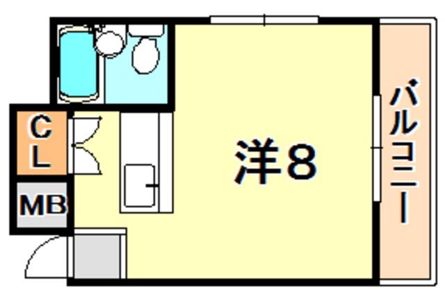 IVYHOUSE(ワンルーム/3階)の間取り写真