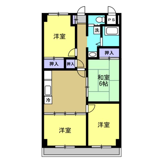 セボール(4LDK/3階)の間取り写真