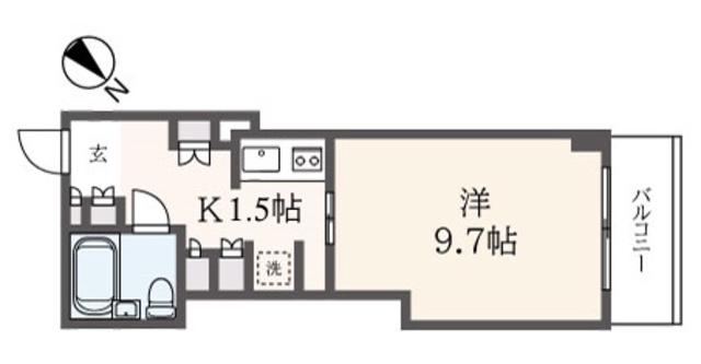 六本木ヒルズレジデンスD棟(1K/8階)の間取り写真