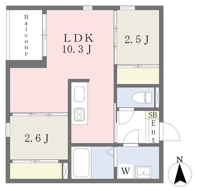KIRARI長町(2LDK/1階)の間取り写真