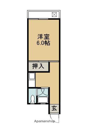 田島コーポ(1K/1階)の間取り写真