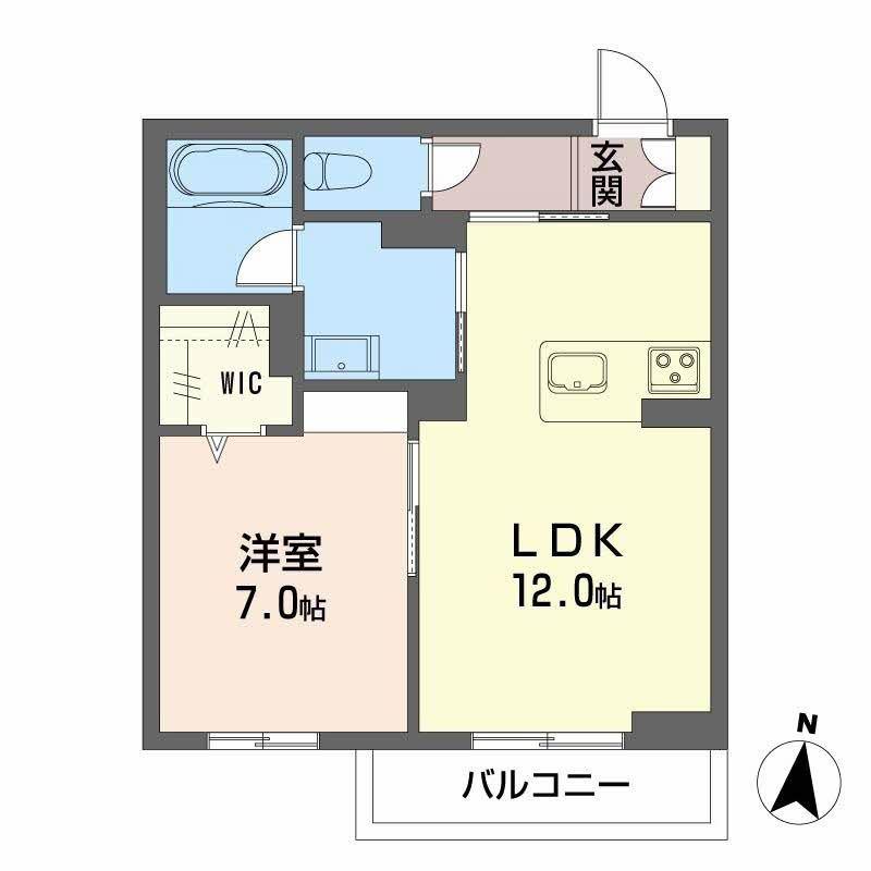 ノルディア野田(1LDK/3階)の間取り写真