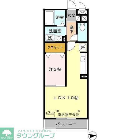 パークレジデンス中央(1LDK/1階)の間取り写真