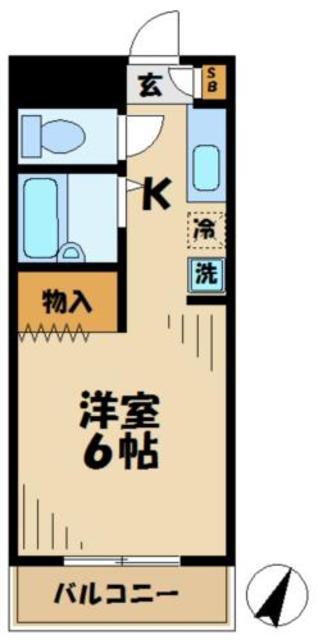 グリーンハイムヴィラながい(1K/3階)の間取り写真