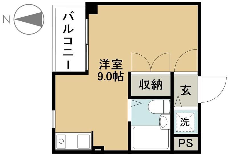 ホームズ目白台(ワンルーム/2階)の間取り写真