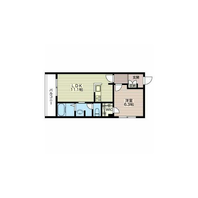 カルハ西麻布・I 部屋番号00305(1LDK/3階)の間取り写真
