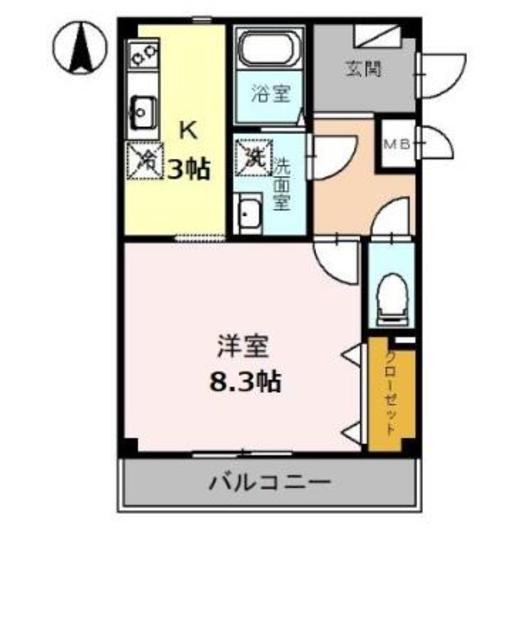 セレーノ小路(ワンルーム/1階)の間取り写真