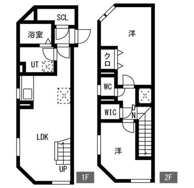 OAKLANCE荏原中延(2LDK/6階)の間取り写真