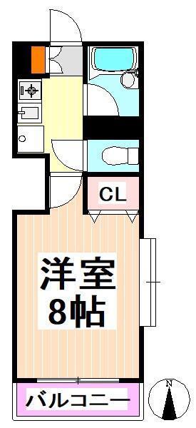 春原ビル(1K/3階)の間取り写真