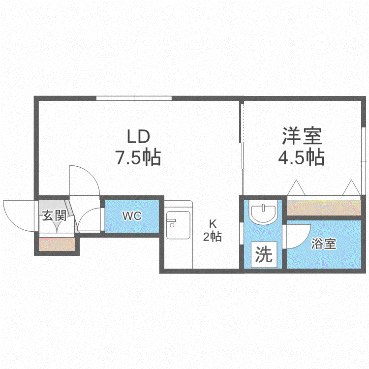 ラヴィーニュI(1LDK/3階)の間取り写真