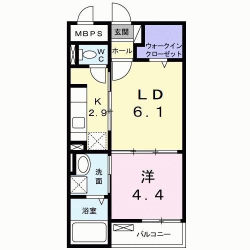 パル池田 2(1LDK/1階)の間取り写真
