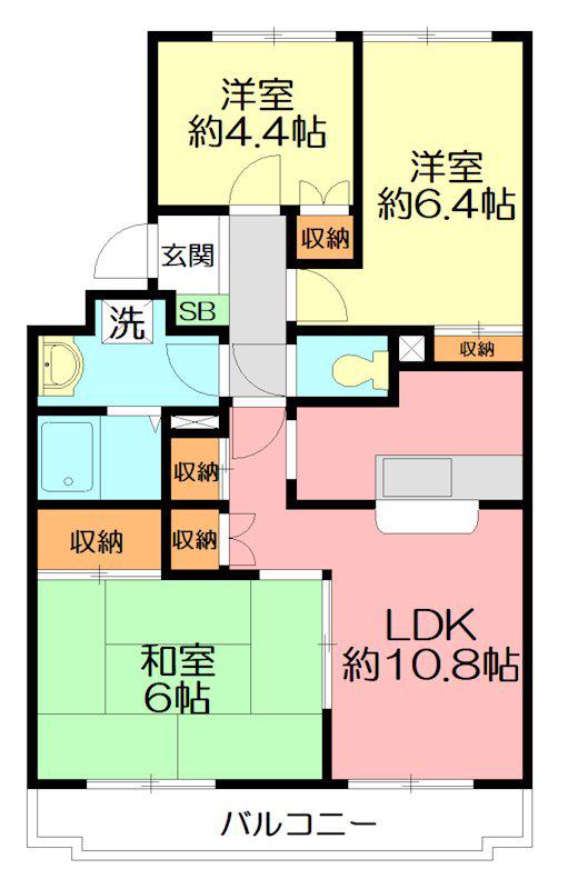 プチフォーレ高森I(3LDK/3階)の間取り写真
