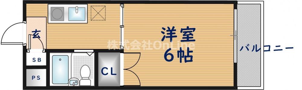 プレアール小阪II(1K/2階)の間取り写真