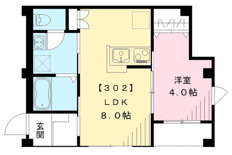 コーポ340(1LDK/3階)の間取り写真