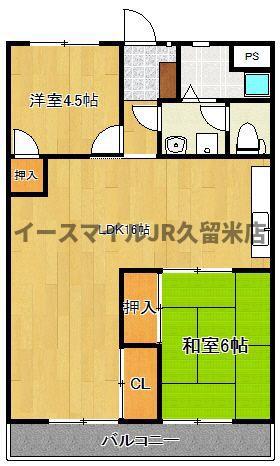 ニューライフ84(2LDK/3階)の間取り写真