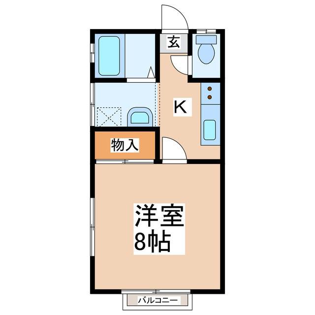 コーポA(1K/2階)の間取り写真