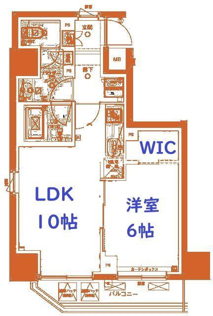 GENOVIA花月総持寺(1LDK/7階)の間取り写真