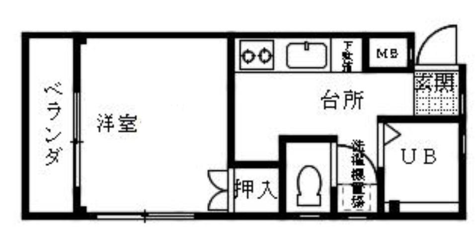 フラッツ・チャコーズ(1K/2階)の間取り写真