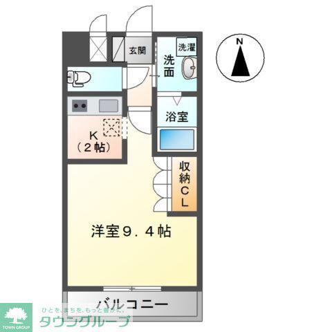 グランドソレイユ(1K/1階)の間取り写真