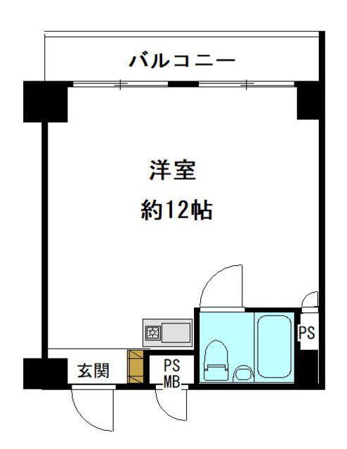 サンビューハイツ市ヶ尾(ワンルーム/2階)の間取り写真
