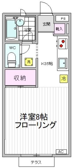 ORM高円寺(1K/1階)の間取り写真