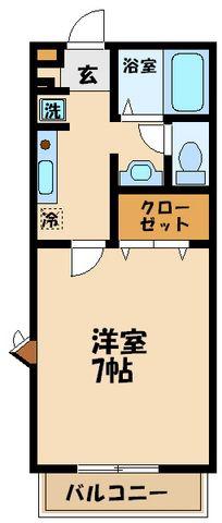 パークサイドヴィレッジ(1K/1階)の間取り写真