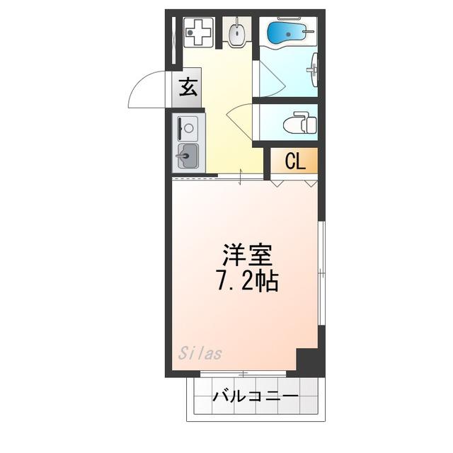 カーサ醒ヶ井(1K/5階)の間取り写真