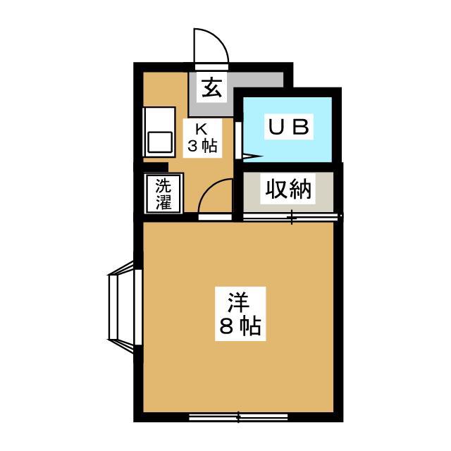 メリーカンパニー(1K/1階)の間取り写真