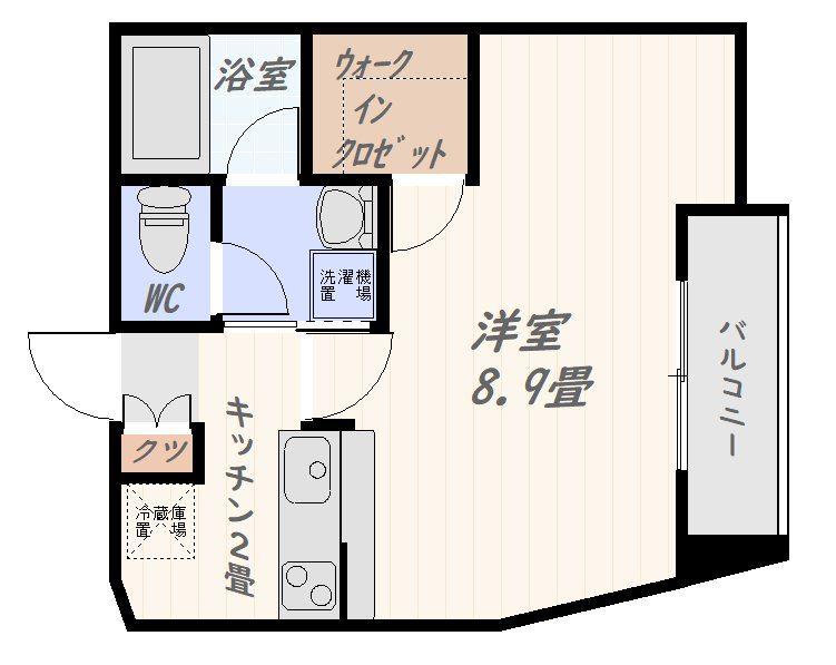 COCON BLD QUATORZE(1K/1階)の間取り写真