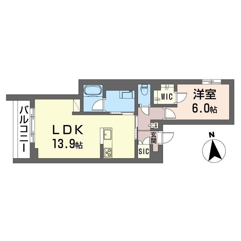グリーンメゾン平井(1LDK/3階)の間取り写真