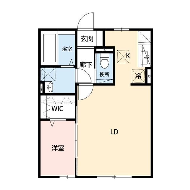 デルニエ(1LDK/2階)の間取り写真