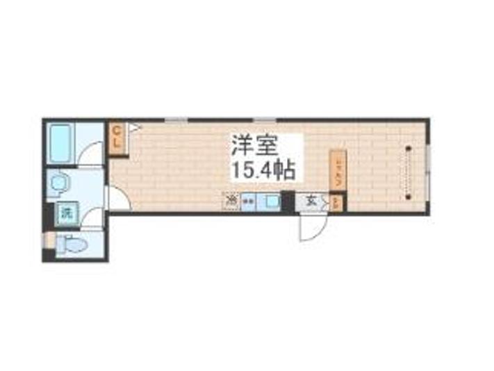 スカイレジデンス新御徒町(ワンルーム/3階)の間取り写真